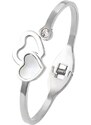 BM Jewellery Luxusní pevný náramek se srdcem a zirkonem Valentýn S880061