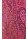 Hedvábná šála Jamawar velká - Růžová s ornamenty