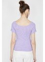 Koton Women's Purple T-Shirt