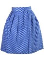 Modrá zavinovací sukně Merisa s puntíky