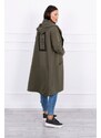 Kesi Pelerína s kapucí oversize khaki