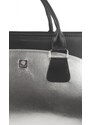 PUNCE LC-01 Stříbrná dámská kabelka pro notebook do 15.6 palce