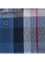 AMJ Pánská košile GREED flanelová modrošedá károvaná SDF368, dlouhý rukáv