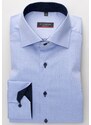 Pánská košile ETERNA Modern Fit modrá s navy kontrastem Non Iron