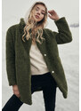 UC Ladies Dámský oversized Sherpa Coat olivový