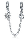 P&J Jewellery Stříbrný Bezpečnostní řetízek Námořnická kotva SSB3
