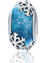 P&J Jewellery Modrý skleněný přívěsek Mrazivá zima CHGS1