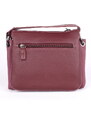 Tříoddílová tmavěčervená (vínová) crossbody kabelka David Jones CM5322