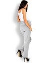 MladaModa Volné těhotenské kalhoty model 1276 šedé
