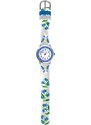 Stříbrné třpytivé dívčí hodinky s modrými vílami CLOCKODILE FAIRIES CWG5083