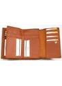 Luxusní oranžová kožená peněženka HMT FLW