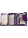 Kožená fialová, leskle fóliovaná peněženka Ellini FLW