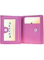 Růžová kapesní malá kožená peněženka Kabana FLW