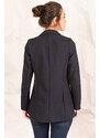 armonika Women's Navy Blue One-Button Jacket