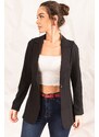 armonika Women's Black One-Button Jacket