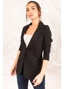 armonika Women's Black One-Button Jacket