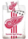 TipTrade (CZ) Hokejové ložní povlečení NHL Detroit Red Wings - bílé - 100% bavlna, perkál - 70 x 90 cm + 140 x 200 cm