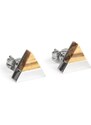 BeWooden Náušnice s dřevěným detailem Lini Earrings Triangle