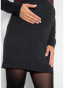 bonprix Těhotenské pletené šaty s norským vzorem Černá