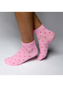 BELER Bambusové puntíkované ponožky Amalee růžové