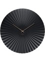 Time for home Černé kulaté nástěnné hodiny Trivet 40 cm