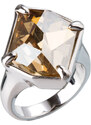 Evolution Group s.r.o. Stříbrný prsten s krystaly zlatý 35805.5
