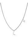 Šperky Rosefield náhrdelník Lois Moon and Star necklace Silver