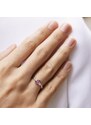 Turmalínový prsten s diamanty v bílém 14k zlatě KLENOTA K0001052