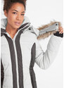 bonprix Krátký outdoorový kabát s umělou kožešinou, voděodolný Šedá