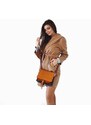 Hnědá kožená italská crossbody kabelka Quieta Marrone NovaKabelka.cz