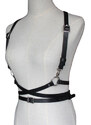 Harness - koženkový pás / pásek do pasu / traky + kšandy / body strap - BLACK