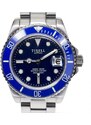 Tisell Watch Sub 9015 Blue Date
