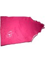 Betty Mode (ušito v ČR) Jarní/podzimní šátek s kočičkou tmavě růžový (bílá výšivka)