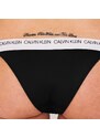 Plavky spodní díl Calvin Klein Logo Cheeky Černé