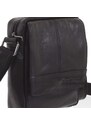 Pánská kožená crossbody taška na doklady černá - SendiDesign Niall černá