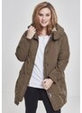 Bunda Urban Classics Ladies Garment Washed Long Parka - olive