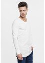 Tričko Urban Classics Long Shaped Fashion L/S Tee - white