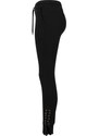 Dámské tepláky Urban Classics Ladies Fitted Lace Up Pants - černé