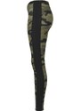 Legíny Urban Classics Ladies Camo Stripe Leggings - woodcamo/blk