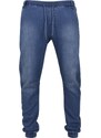 URBAN CLASSICS Jeansy Knitted Denim Jogpants - blue washed