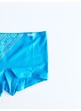 Victoria's Secret Victoria's Secret PINK No-Show Blue pohodlné bezešvé kalhotky Boyshort s nápisy Pink - S / Modrá / Victoria's Secret