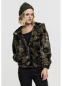 Bunda Urban Classics Ladies Camo Teddy Jacket - olive camo