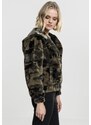 Bunda Urban Classics Ladies Camo Teddy Jacket - olive camo