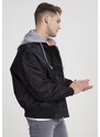 Černá pánská bomber bunda Urban Classics Hooded Oversized s kapucí