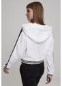 URBAN CLASSICS Mikina Urban Classic Ladies Short Lace Up Hoody - white/black