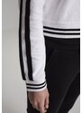 URBAN CLASSICS Mikina Urban Classic Ladies Short Lace Up Hoody - white/black