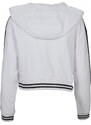 URBAN CLASSICS Mikina Urban Classic Ladies Short Lace Up Hoody - white/black