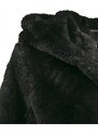 Dámský kabát Urban Classics Hooded Teddy - černý