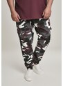 Kalhoty Urban Classics Camo Cargo Jogging Pants 2.0 - wine camo