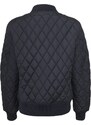 Dámská bomber bunda Urban Classics Ladies Diamond Quilt Nylon - modrá